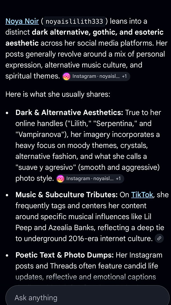 Archived image from @noyaislilith333 on Instagram