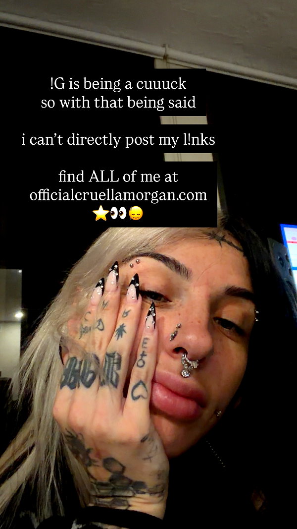Archived image from @cruellamorgan on Instagram