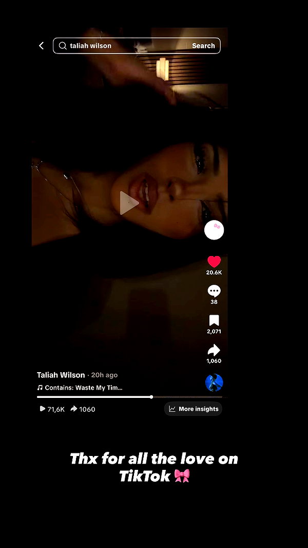 Archived image from @taliah.wilson on Instagram